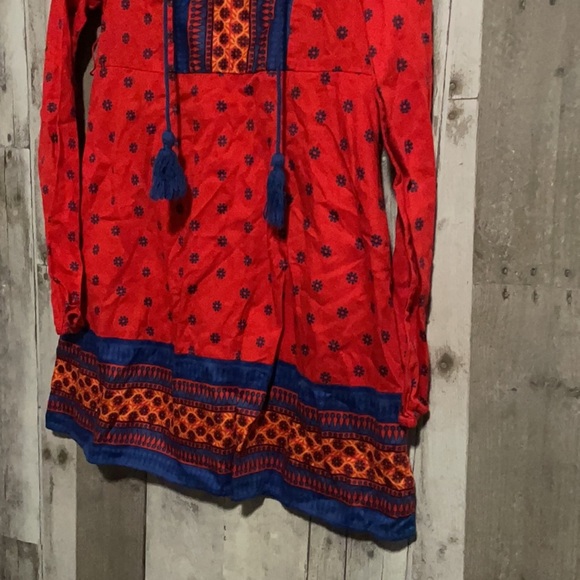 American Girl desert flower red boho tassel tunic dress size 7 Josephina - Picture 4 of 7